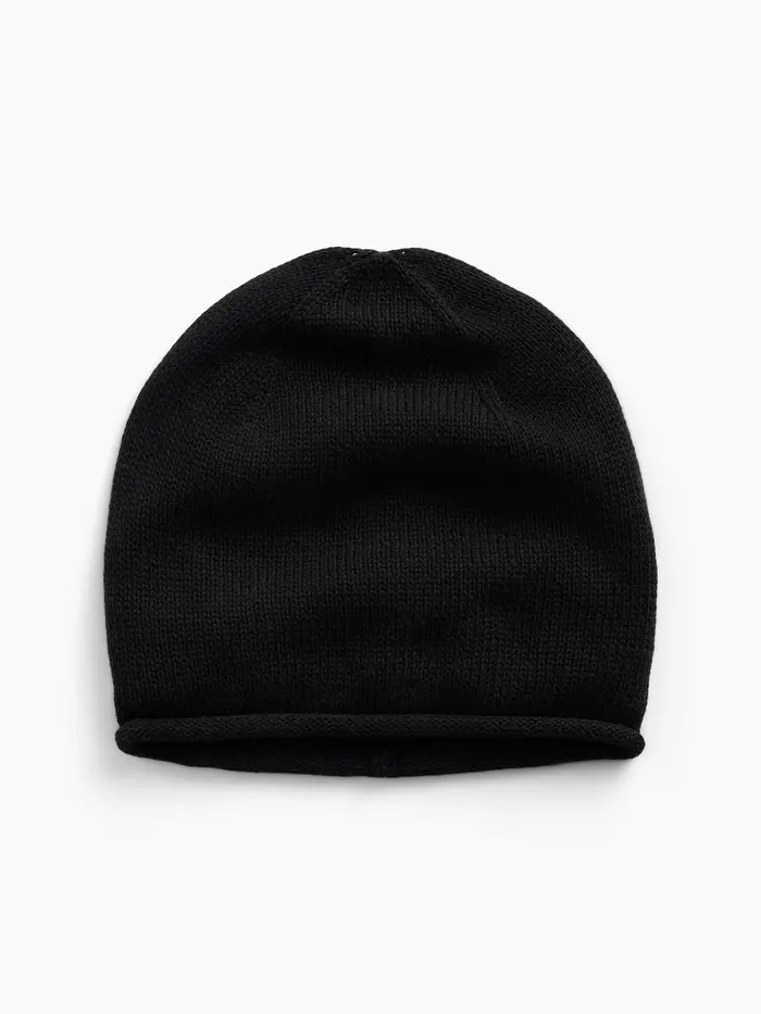 100% Cotton Beanie - Black