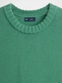 100% Cotton Oversized Sweater - Arctic green — view 4