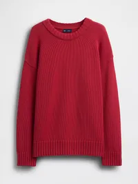 100% Cotton Oversized Sweater - chakra red — view 5