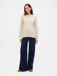 100% Cotton Oversized Sweater - Chino beige — view 2