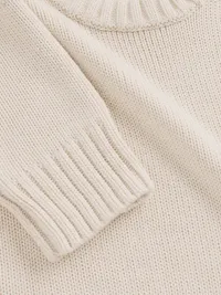 100% Cotton Oversized Sweater - Chino beige — view 4