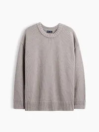 100% Cotton Oversized Sweater - Medium cool brown — view 5