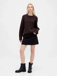 100% Cotton Oversized Sweater - Terra brown — view 2