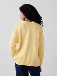 100% Cotton Oversized Sweater - Yellow maize — view 3
