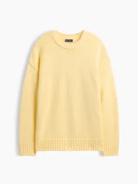 100% Cotton Oversized Sweater - Yellow maize — view 5