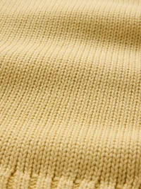 100% Cotton Relaxed Sweater - Straw yellow — view 4
