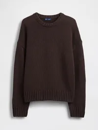100% Cotton Relaxed Sweater - Terra brown — view 5