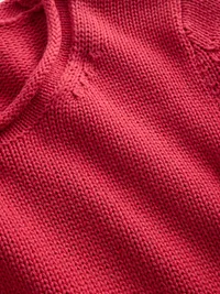 100% Cotton Rollneck Sweater - Chakra red — view 4
