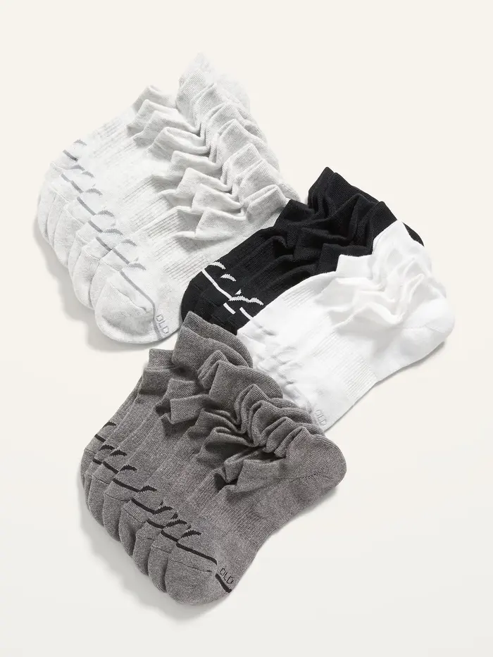 12-Pack Athletic Ankle Socks - Gray Combo