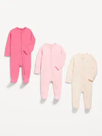2-Way-Zip Sleep & Play Footed One-Piece 3-Pack for Baby - Supernova — view 3