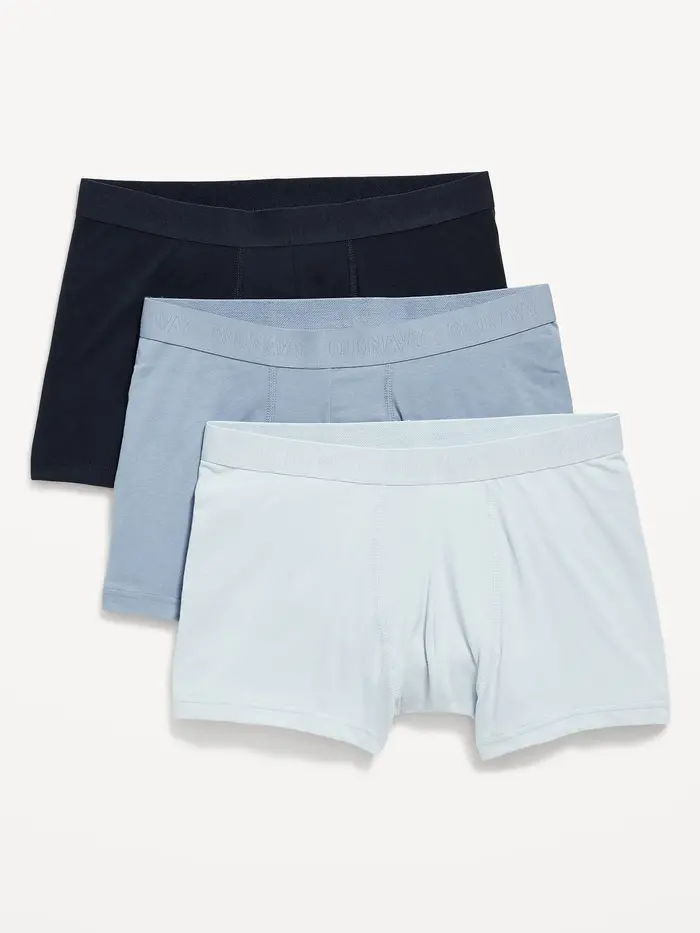 3-Pack Trunks -- 3-inch inseam - Multi Blue