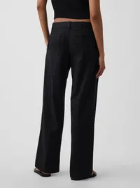 365 Low Rise Linen-Blend Trousers - Basic black — view 4