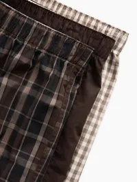 4.5" Poplin Boxers (3-Pack) - BROWNS — view 2