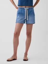 4" Denim Easy Shorts - Medium indigo — view 2