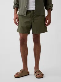 6" Relaxed Swim Trunks - Surplus green — view 2