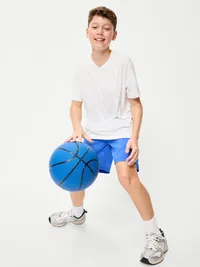Above Knee StretchTech Performance Shorts for Boys - CRAYON BLUE — view 3