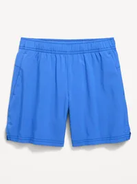 Above Knee StretchTech Performance Shorts for Boys - CRAYON BLUE — view 4