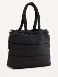 Active Puffer Cinched Tote - Black Jack — view 3
