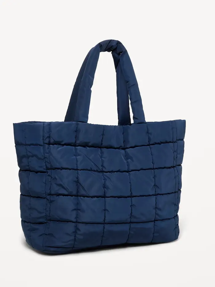 Active Puffer Large Tote - Navy Blue