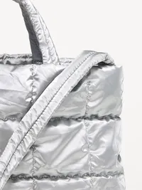 Active Puffer Mini Tote - Silver — view 4