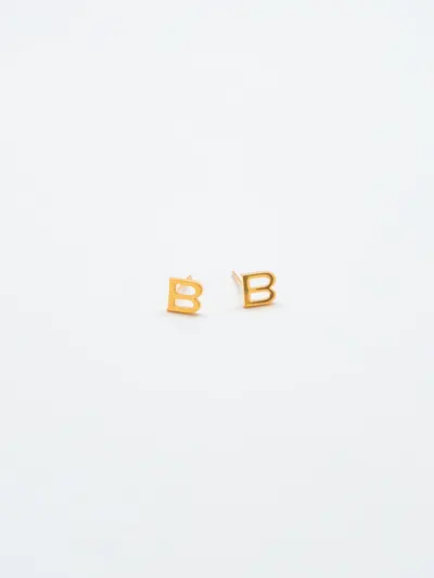 Admiral Row Gold Initial Earrings - B