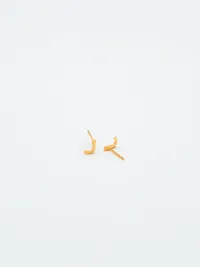 Admiral Row Gold Initial Earrings - J — view 2