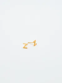 Admiral Row Gold Initial Earrings - Z — view 2