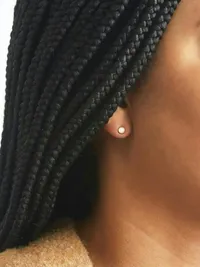 Admiral Row Round Opal Stud Earrings - Gold — view 2