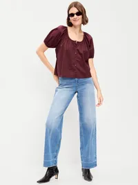 Airy Button-Down Top - Reddy Or Not — view 3