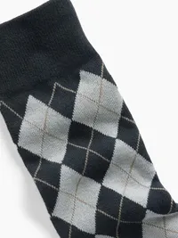 Argyle Dress Socks - Black — view 2
