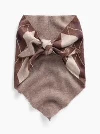 Argyle Triangle Scarf - Argyle — view 3