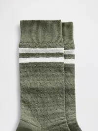 Argyle Varsity Crew Socks - green — view 2