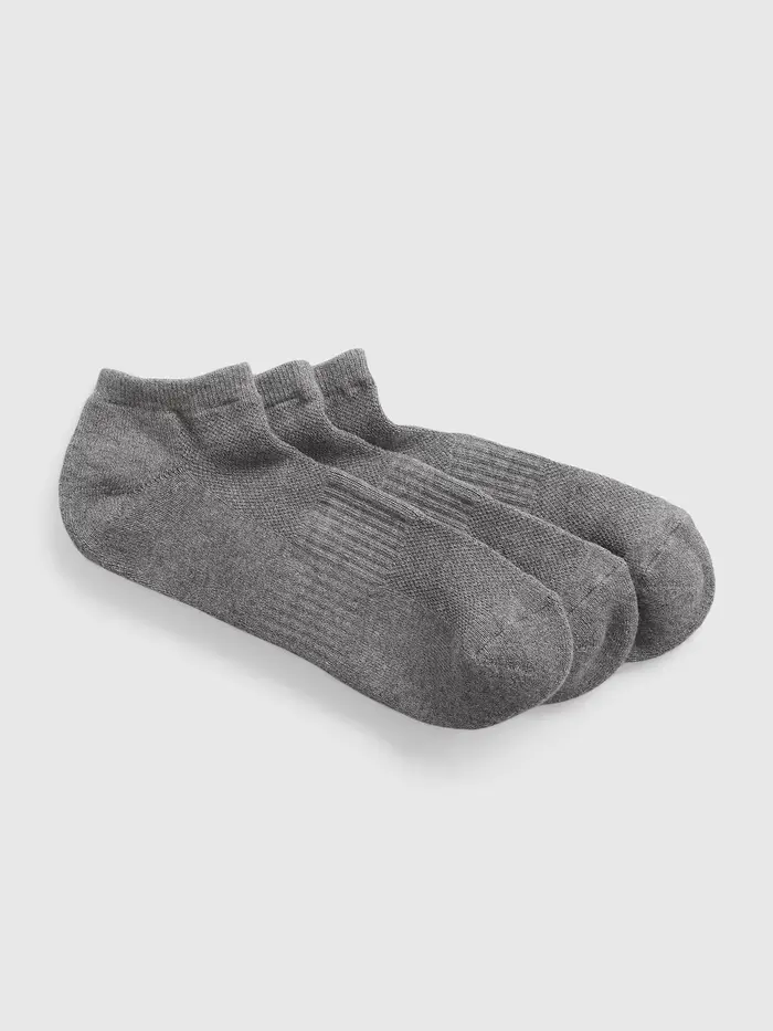 Athletic Ankle Socks (3-Pack) - Grey