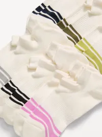 Athletic Ankle Socks  6-Pack - White Multi Stripe — view 2