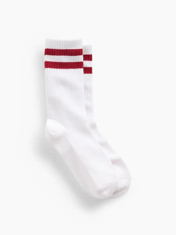 Athletic Crew Socks - New classic red