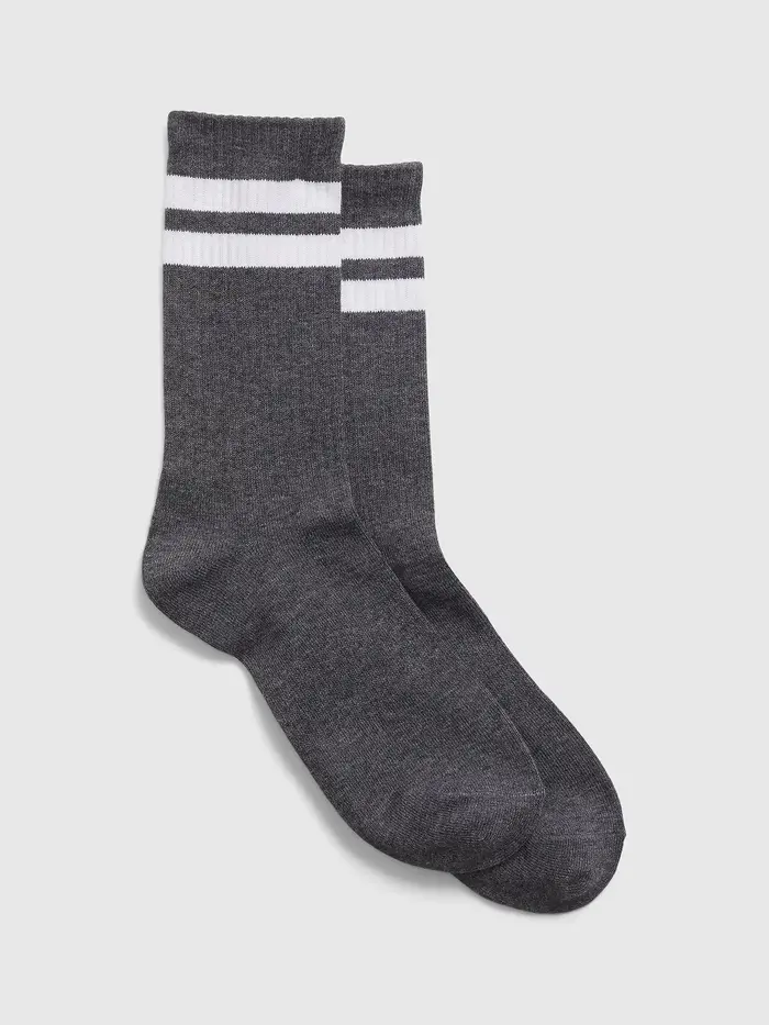 Athletic Crew Socks - New heather grey