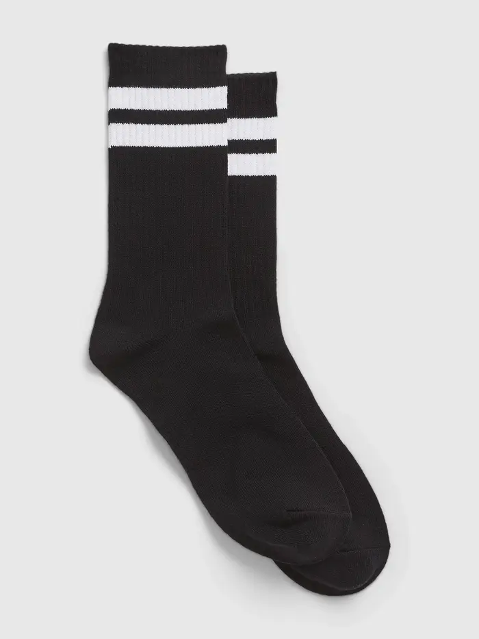Athletic Crew Socks - New true black