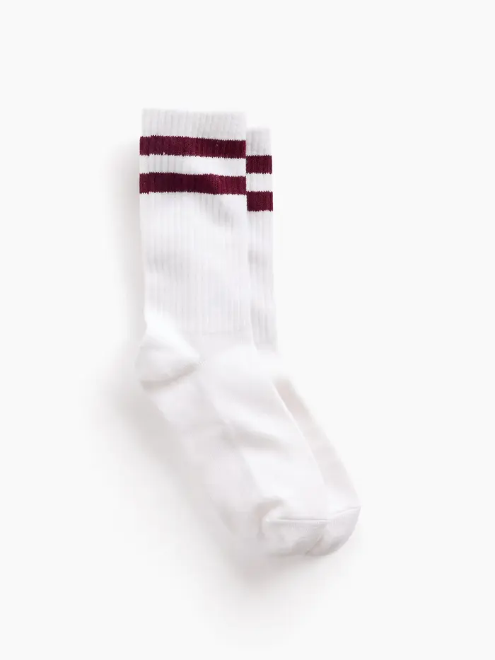 Athletic Crew Socks - Tuscan red