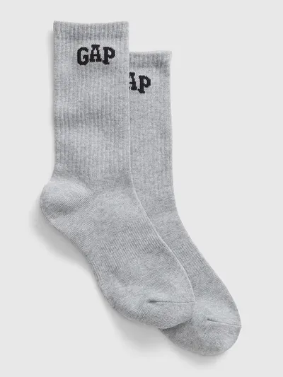 Athletic Logo Crew Socks - Heather grey