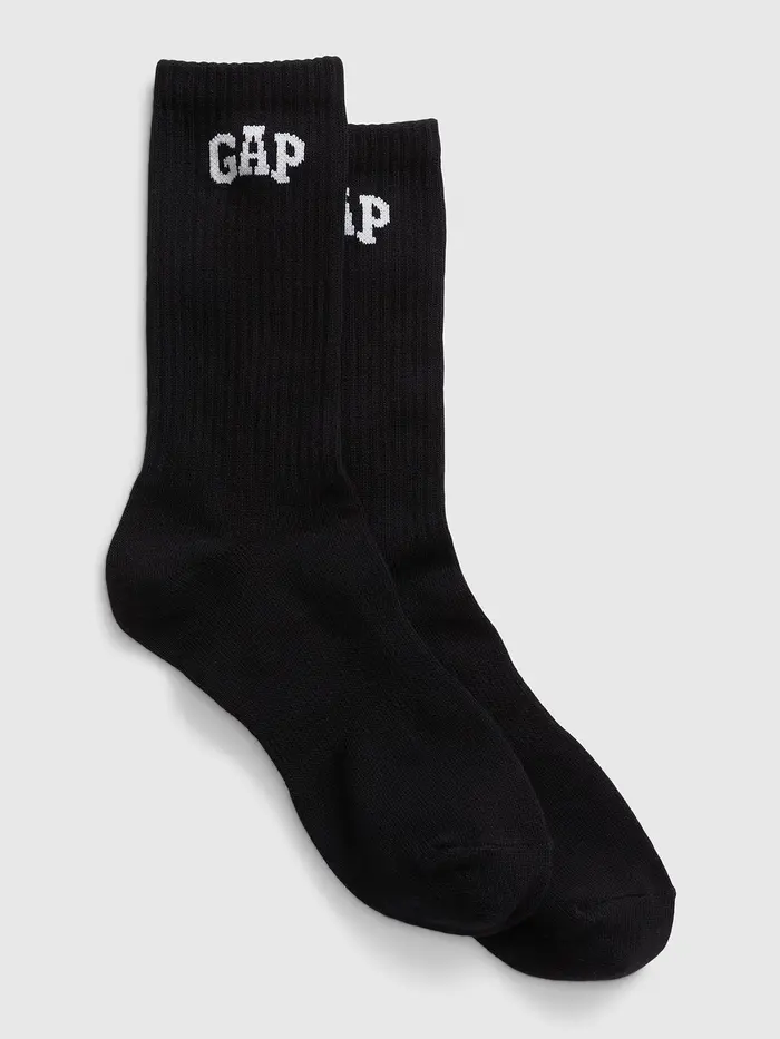 Athletic Logo Crew Socks - New true black