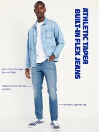 Athletic Taper Built-In Flex Jeans - Medium Wash — view 5
