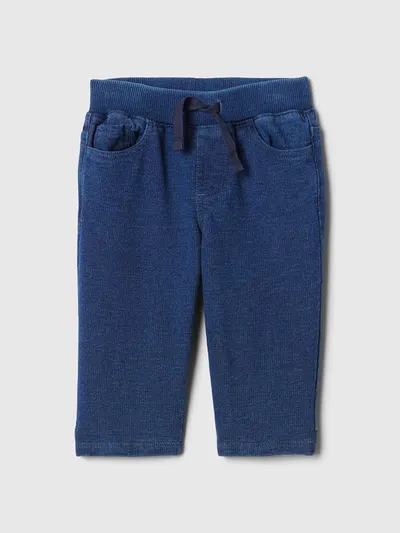 Baby Baggy Pull-On Pants - Medium indigo