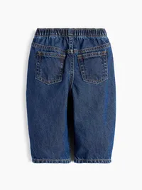 Baby Brannan Bear Patch Pull-On Jeans - Medium wash — view 2