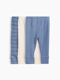 Baby Pull-On Waffle Pants (3-Pack) - Blue — view 2