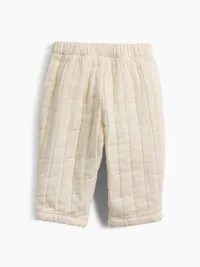 Baby Quilted Gauze Pull-On Pants - Ivory — view 2
