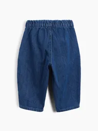 Baby Ruffle Bow Pull-On Jeans - Dark wash — view 2