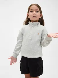 Baby & Toddler VintageSoft Quarter-Zip Pullover - Light heather grey — view 2