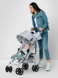 babyGap Classic Stroller - Grey Stripes — view 2