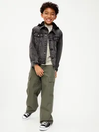 Baggy Cargo Ripstop Pants for Boys - Forest Floor — view 3