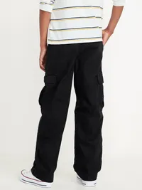 Baggy Non-Stretch Cargo Pants for Boys - Black Jack — view 2